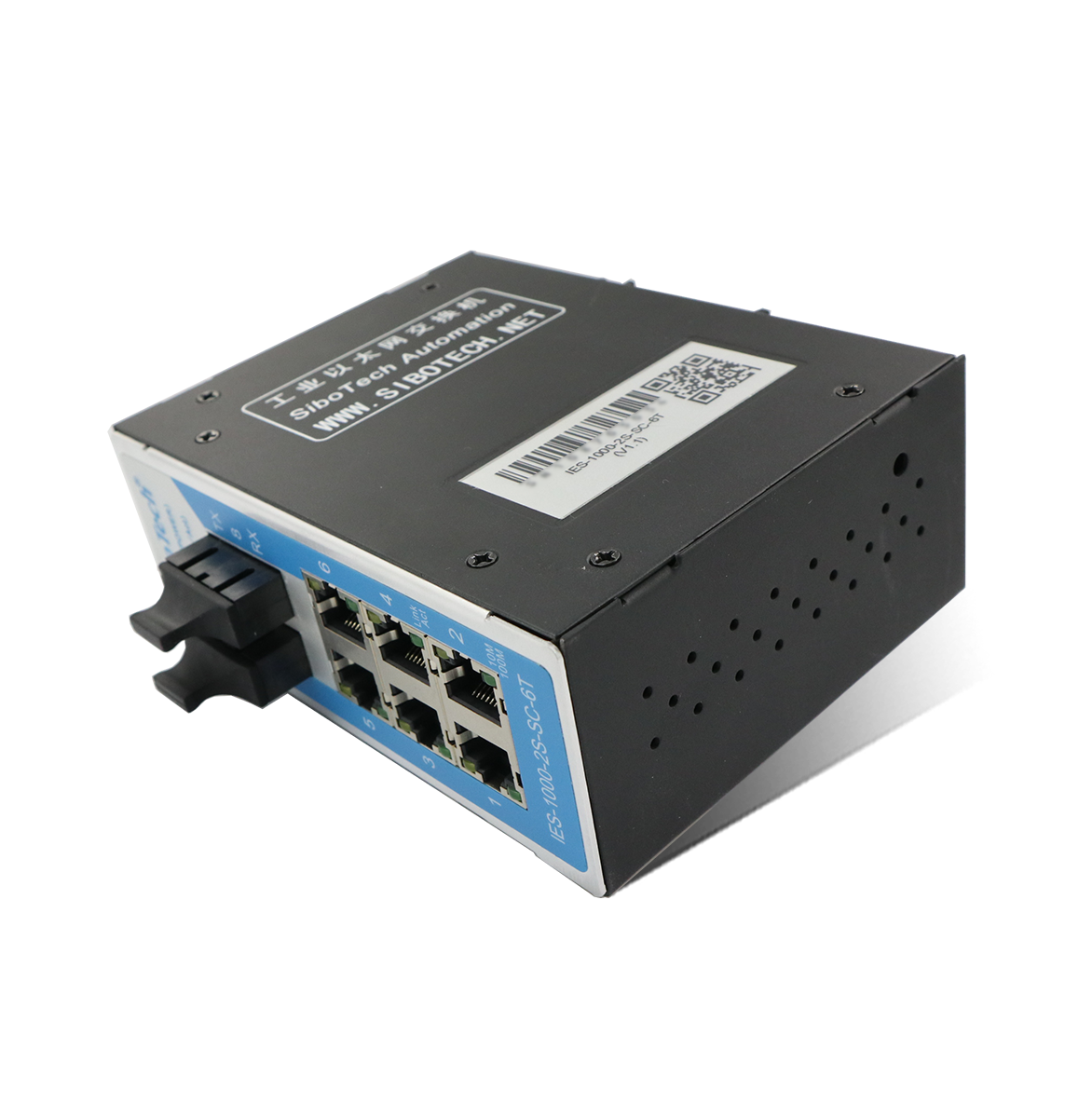 2光口/6電口工業(yè)以太網(wǎng)交換機 IES-1000-2S-SC-6T